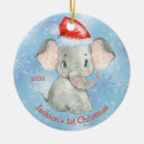Search for elephant in santa hat christmas tree decorations Cute