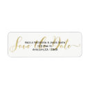 Search for gold save the date return address labels Engagement