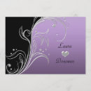 Search for purple black swirl wedding invitations Vintage