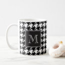 Search for houndstooth mugs Black and white