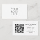 Search for black barcode business cards Trendy