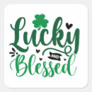 Search for st patricks day square stickers Happy
