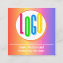 Search for bright color business cards Red