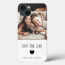 Search for i love you dad iphone cases Black and white