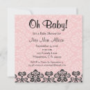 Search for damask baby girl shower invitations Girly