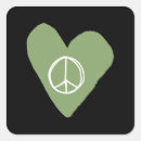 Search for peace stickers Heart