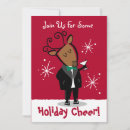 Search for funny retro christmas invitations Reindeer
