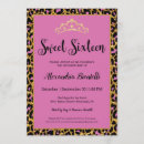 Search for leopard sweet 16 invitations Girly