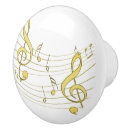 Search for musical notes knobs and pulls Gold