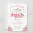 Search for pumpkin baby sprinkle invitations Pink