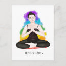 Search for breath postcards Meditation