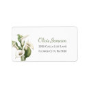 Search for white calla lily return address labels Lilies