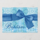 Search for boys blue damask christening invitations Elegant