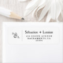 Search for elegant monogram wedding return address labels Modern monogrammed bridal shower