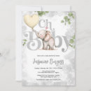 Search for yellow elephant baby shower invitations Yellow and grey