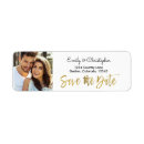 Search for gold save the date return address labels Script