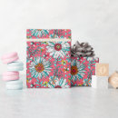 Search for gold flowers wrapping paper Teal