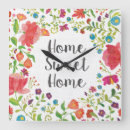 Search for home sweet home clocks Flowers