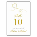 Search for fancy wedding table cards Gold