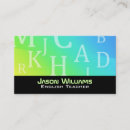 Search for english teacher business cards Reading