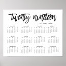 Search for black and white calendar posters Typography