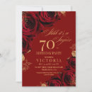 Search for red 70th birthday invitations Flowers