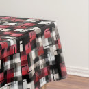 Search for red and black plaid tablecloths Pattern
