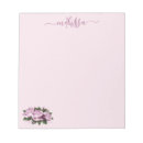 Search for flower monogram notepads Elegant
