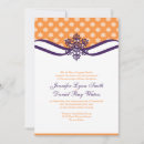 Search for orange and plum invitations For her