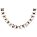 Search for 1st birthday bunting flags Brown