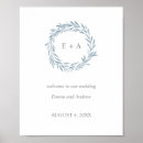 Search for monogram wedding posters Blue