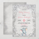 Search for elephant baby girl shower invitations Wood