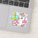 Search for kawaii tea stickers Unicorn