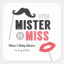 Search for moustache baby shower stickers Gender reveal