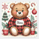 Search for bear family stickers Red