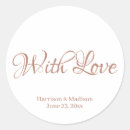 Search for gold rose wedding stickers Thank you