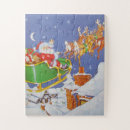 Search for santa vintage puzzles Reindeer