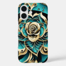 Search for teal damask iphone cases Black