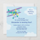 Search for cute aeroplane birthday invitations Party