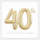 Search for birthday 40th stickers Gold