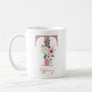 Search for letter t monogram mugs Watercolor floral