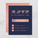 Search for navy and rose gold rsvp cards Script