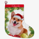 Search for corgi christmas stockings Red