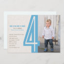 Search for baby boy fourth birthday invitations Number four