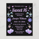 Search for stylish sweet 16 invitations Black