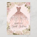 Search for rose gold dress invitations Glitter