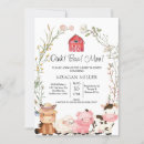 Search for farm animal baby shower invitations Barnyard animals