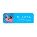 Search for birthday pool party return address labels Under the sea