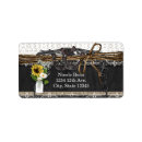 Search for burlap flowers return address labels Country