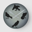 Search for gothic crow clocks Edgar allan poe